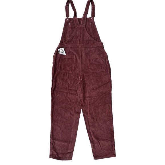 RVCA Women Succession Corduroy Overall Pant Size 28 Espresso AVJNP00160 - Picture 2 of 12